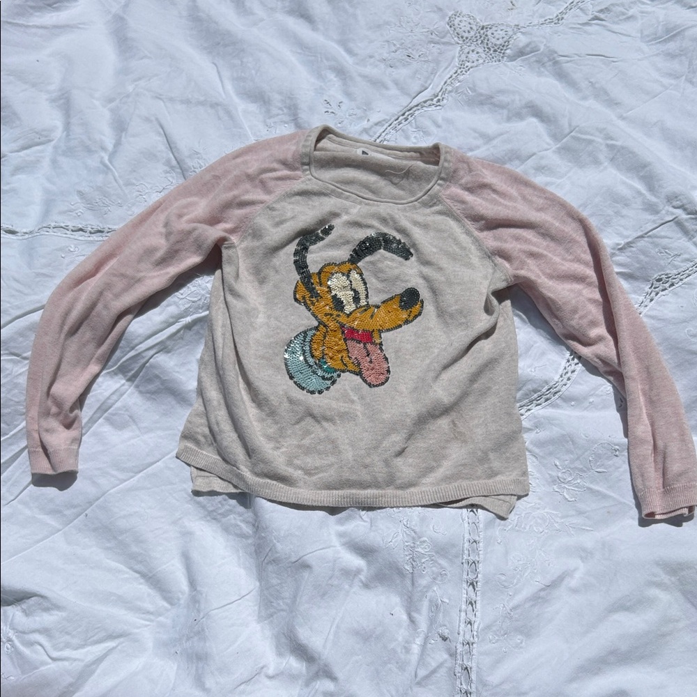 GAP Kids Sweater with Cartoon Design - Pink and Cream